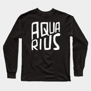 Aquarius Zodiac Sign for Aquarius Long Sleeve T-Shirt